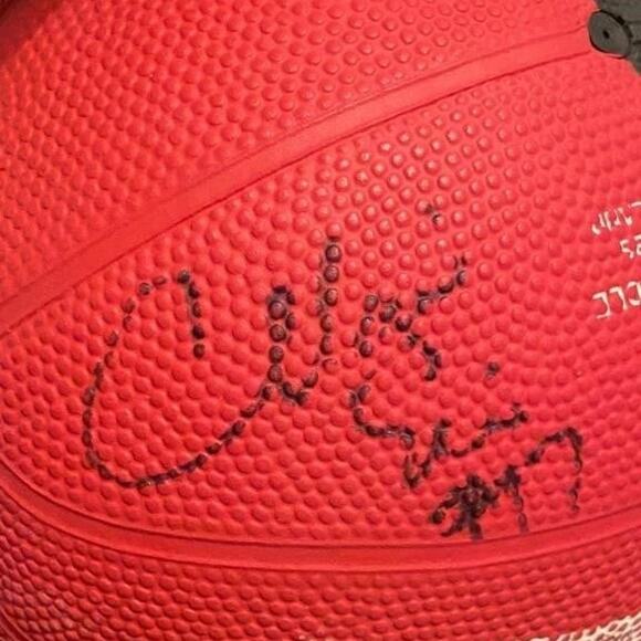 Mario Elie Autographed Rockets  Basketball - Picture 3 of 4